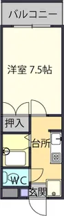 コンチェルト松江【4階】の間取り