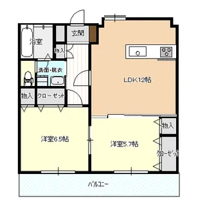 アンシャトー(入居可能時期6月中旬以降)【2階】の間取り