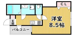 クレア大和田【1階】の間取り