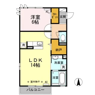カーサ若松【2階】の間取り