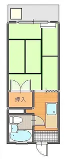 俥家アパート(ハイツ梅花)【2階】の間取り