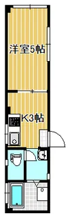 コーポオオトモ【1階】の間取り