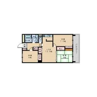 三旺マンション藤ヶ丘東【9階】の間取り