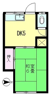 曽根荘【2階】の間取り