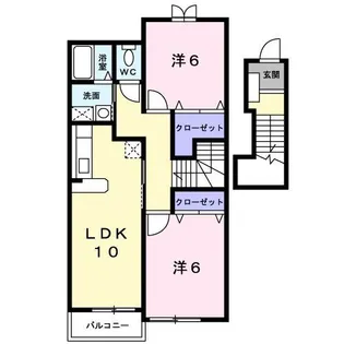 フィオレンテI【2階】の間取り