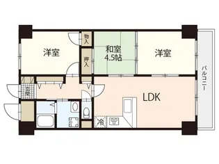 グリーンコート井口【4階】の間取り