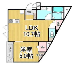 ザ・アパートメント今津【2階】の間取り
