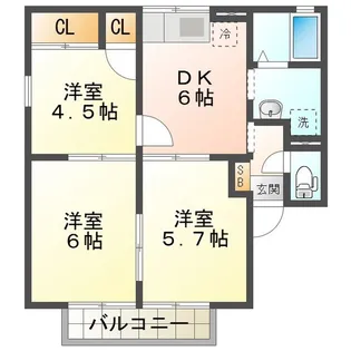 サニーコート【2階】の間取り
