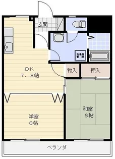 メゾンソレイユ【6階】の間取り