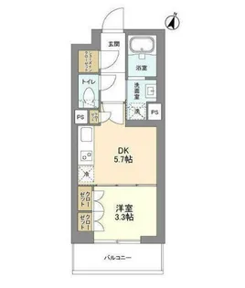 コスモグラシア学芸大学【1階】の間取り