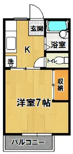 ハイツ陣場【1階】の間取り