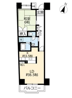 URキャナルタウンウェスト【5階】の間取り