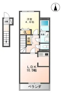 ヴァンベールII【2階】の間取り