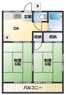 東京湾ハイツ【2階】の間取り