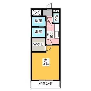 1Kの間取り画像
