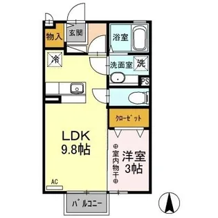 グランモアインターパーク【2階】の間取り