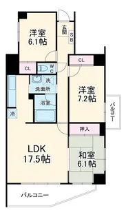エクステ大倉山B棟【2階】の間取り