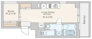 asu apartment【8階】の間取り