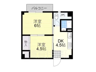 茨木グランドハイツ【5階】の間取り