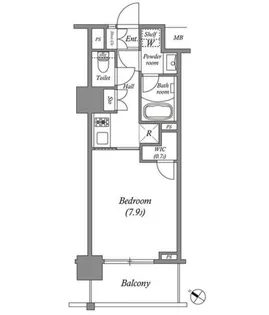 ザ・レジデンス赤坂檜町【4階】の間取り