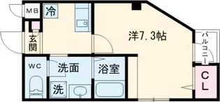 エヌエムスワサントキャトルズ【1階】の間取り