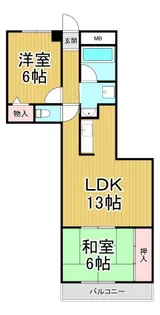 エクセル甲子園口【3階】の間取り