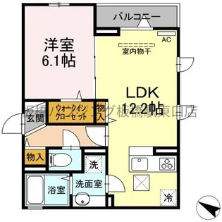 アンジュール小豆沢【1階】の間取り