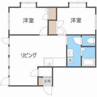 岩崎マンション西野2・3【3階】の間取り
