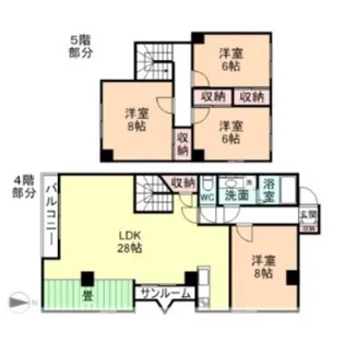 4LDKの間取り画像