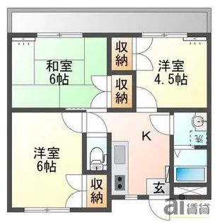 東京都小金井市緑町2【アパート】の間取り