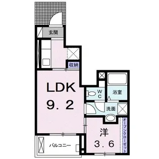 メゾンエクセランYIII【1階】の間取り