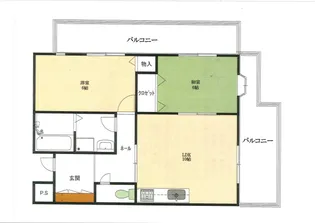 2LDKの間取り画像