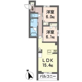 ラ プラール【2階】の間取り