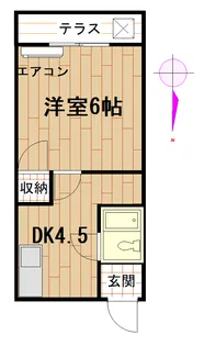 東京都足立区柳原2【アパート】の間取り