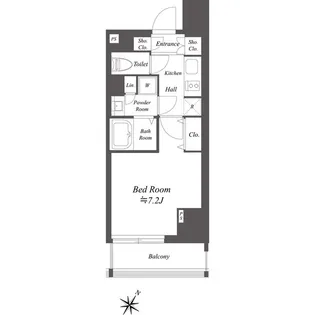 ブランシエスタ北品川【13階】の間取り