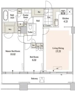 タワーコート北品川【36階】の間取り