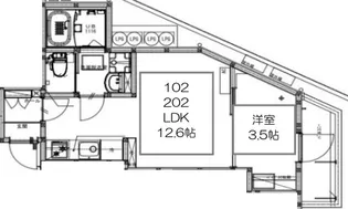 東京都足立区青井5【アパート】の間取り