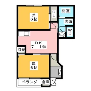 エレガント B【1階】の間取り