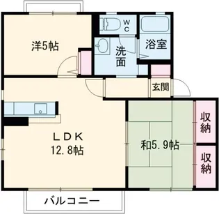花ぞ野ローズガーデン H棟【2階】の間取り
