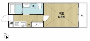 東京都足立区保木間2【アパート】の間取り