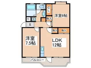 海老名プラーザ19号棟【5階】の間取り