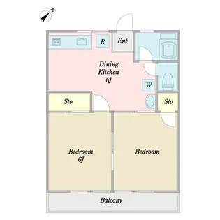 シティハイムフローラル【1階】の間取り