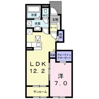広島県福山市駅家町大字上山守【アパート】の間取り
