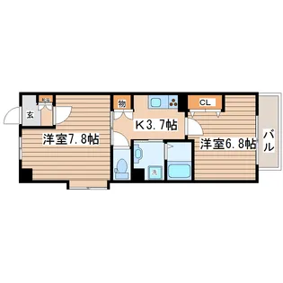 しゃとれ旭ヶ丘通り【3階】の間取り