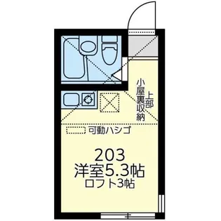 神奈川県横浜市神奈川区神之木台【アパート】の間取り