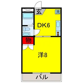 ビラヤワタ【5階】の間取り