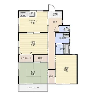 北村ハイツII【2階】の間取り