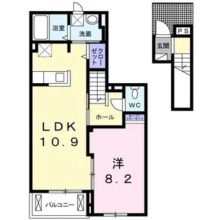 レジデンス青井【2階】の間取り