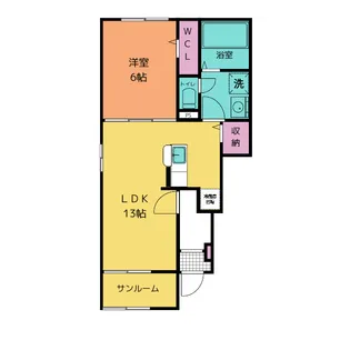 メゾン ヌール II【1階】の間取り