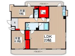 グレースフル・ピオナーM【2階】の間取り